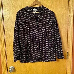 Chico’s paisley corduroy button down shirt